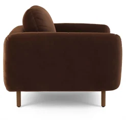 Sanders 37" Velvet Lounge Chair - Plush Pacific Brown