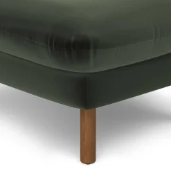 Sanders 35.5" Velvet Ottoman - Plush Pacific Green