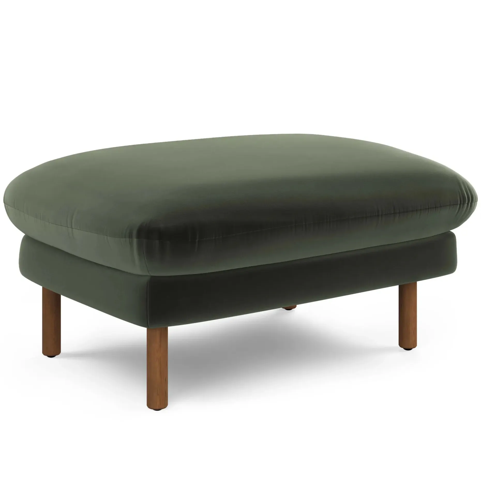 Sanders 35.5" Velvet Ottoman - Plush Pacific Green