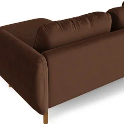 Sanders 85.5" Velvet Reversible Sectional - Plush Pacific Brown