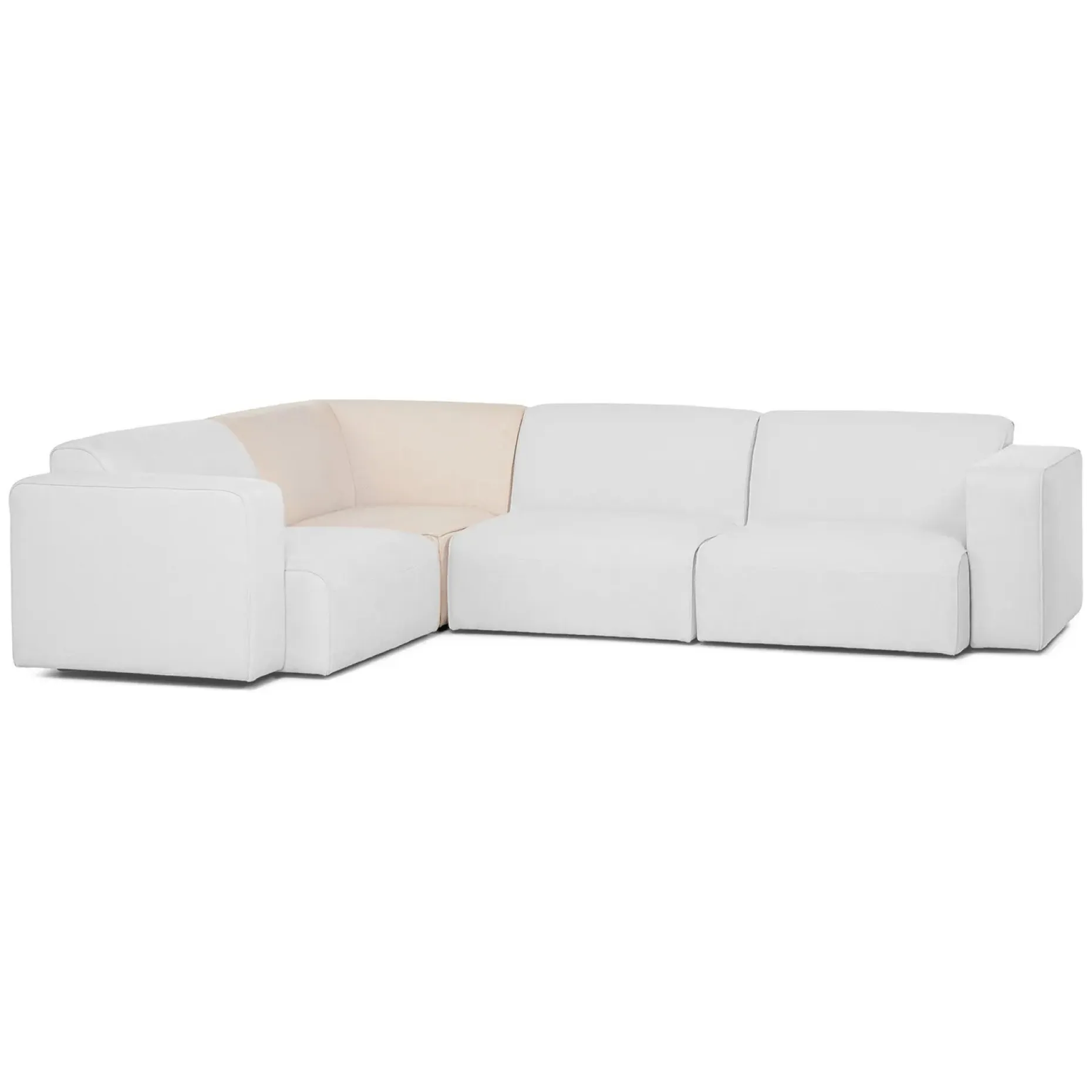 Sanna 40" Corner Chair Module - Magnet Ivory