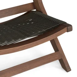 Santo 25.5" Outdoor Folding Lounge Chair Set - Charcoal