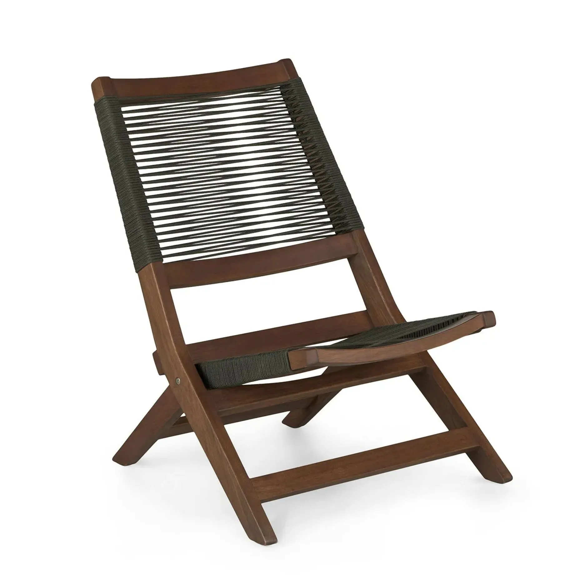 Santo 25.5" Outdoor Folding Lounge Chair Set - Charcoal