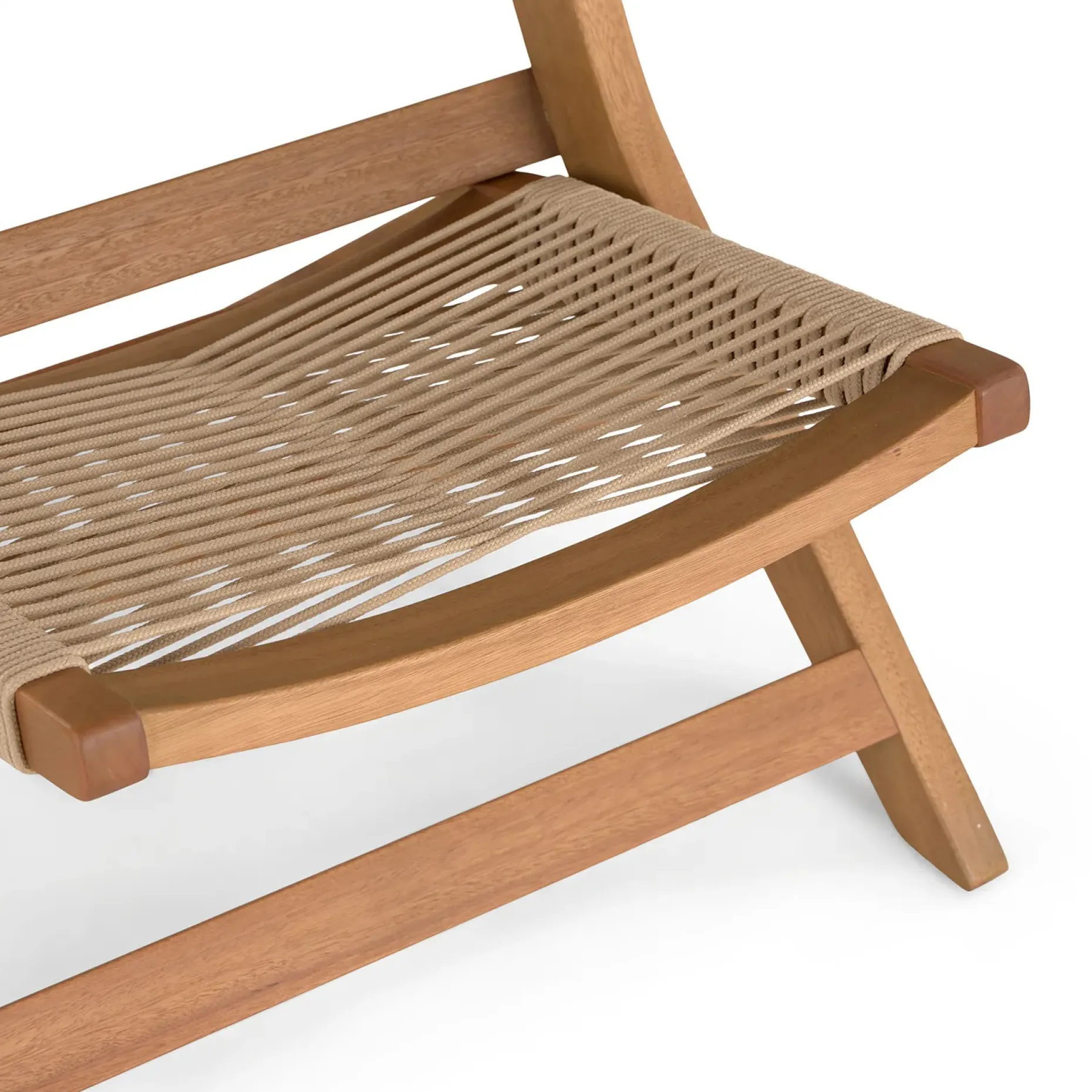 Santo 25.5" Outdoor Folding Lounge Chair Set - Ecru