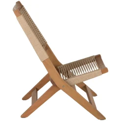 Santo 25.5" Outdoor Folding Lounge Chair - Ecru