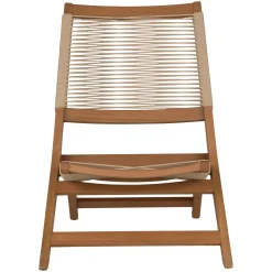 Santo 25.5" Outdoor Folding Lounge Chair - Ecru