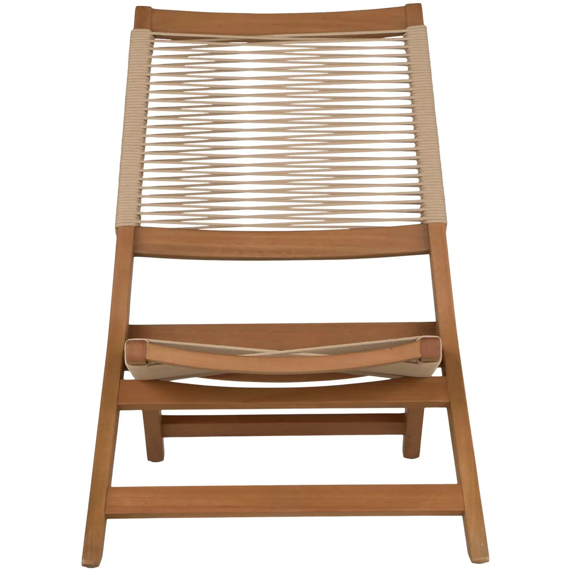 Santo 25.5" Outdoor Folding Lounge Chair - Ecru