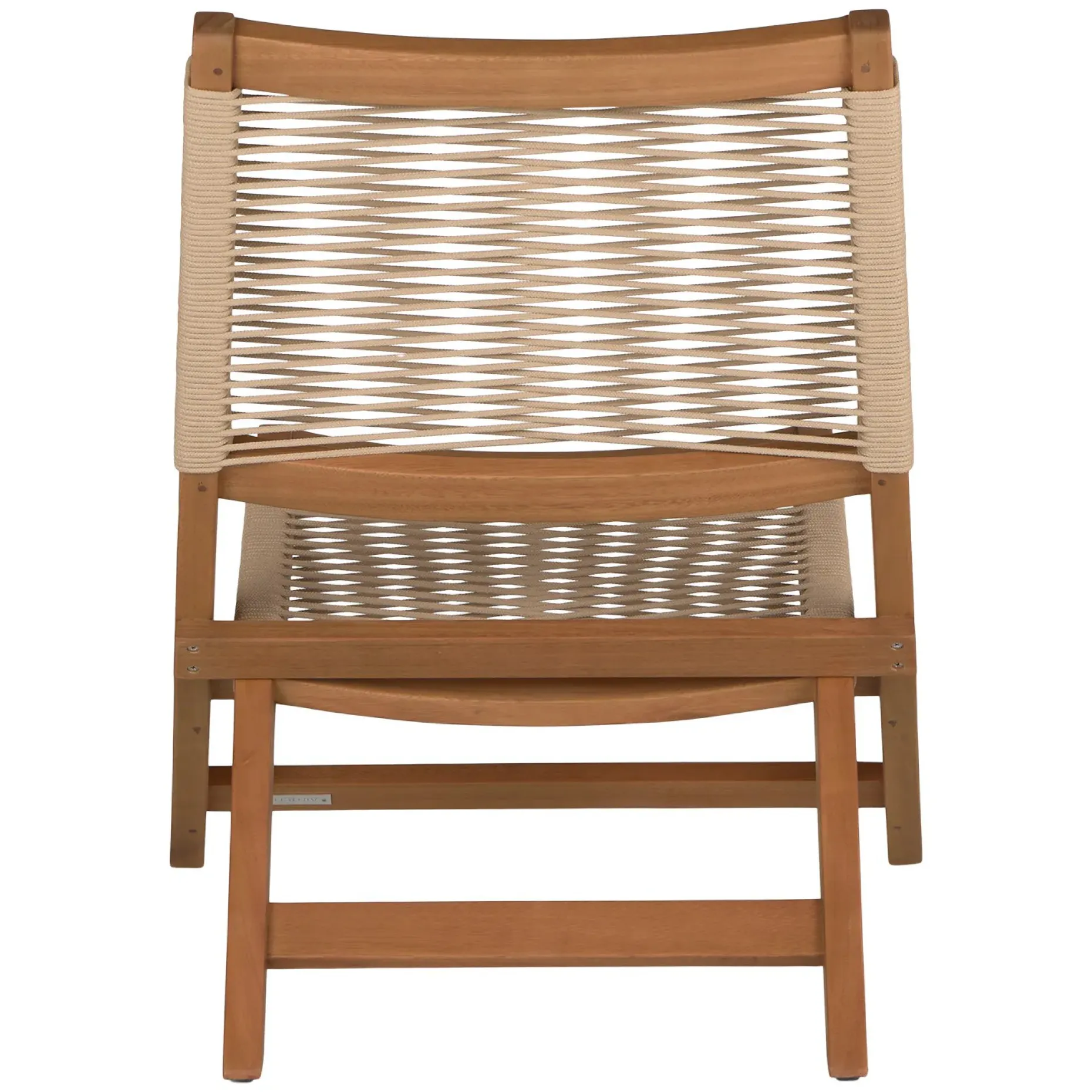 Santo 25.5" Outdoor Folding Lounge Chair - Ecru