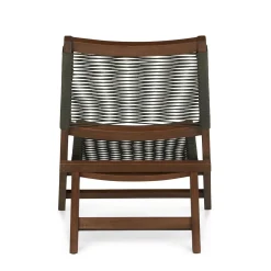 Santo 25.5" Outdoor Folding Lounge Chair - Charcoal