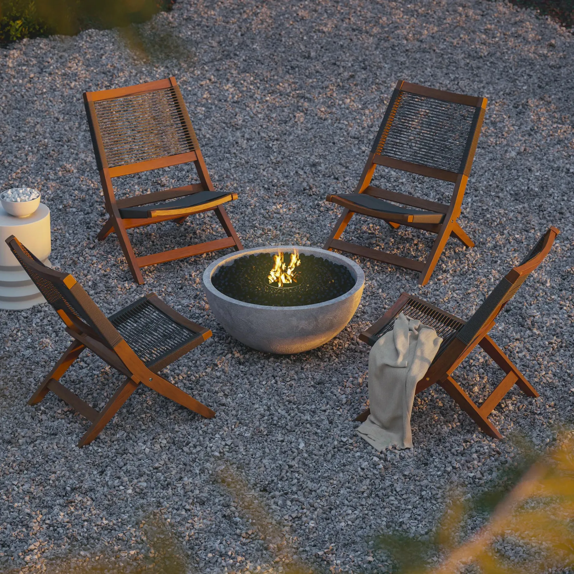 Santo 25.5" Outdoor Folding Lounge Chair - Charcoal