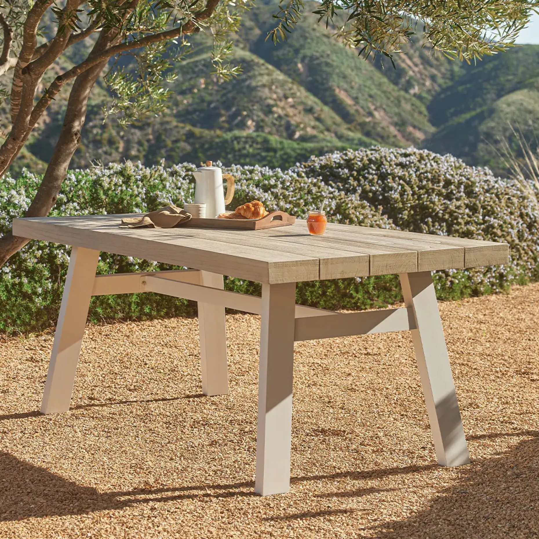 Sardis 77" Outdoor Dining Table - Driftwood Gray