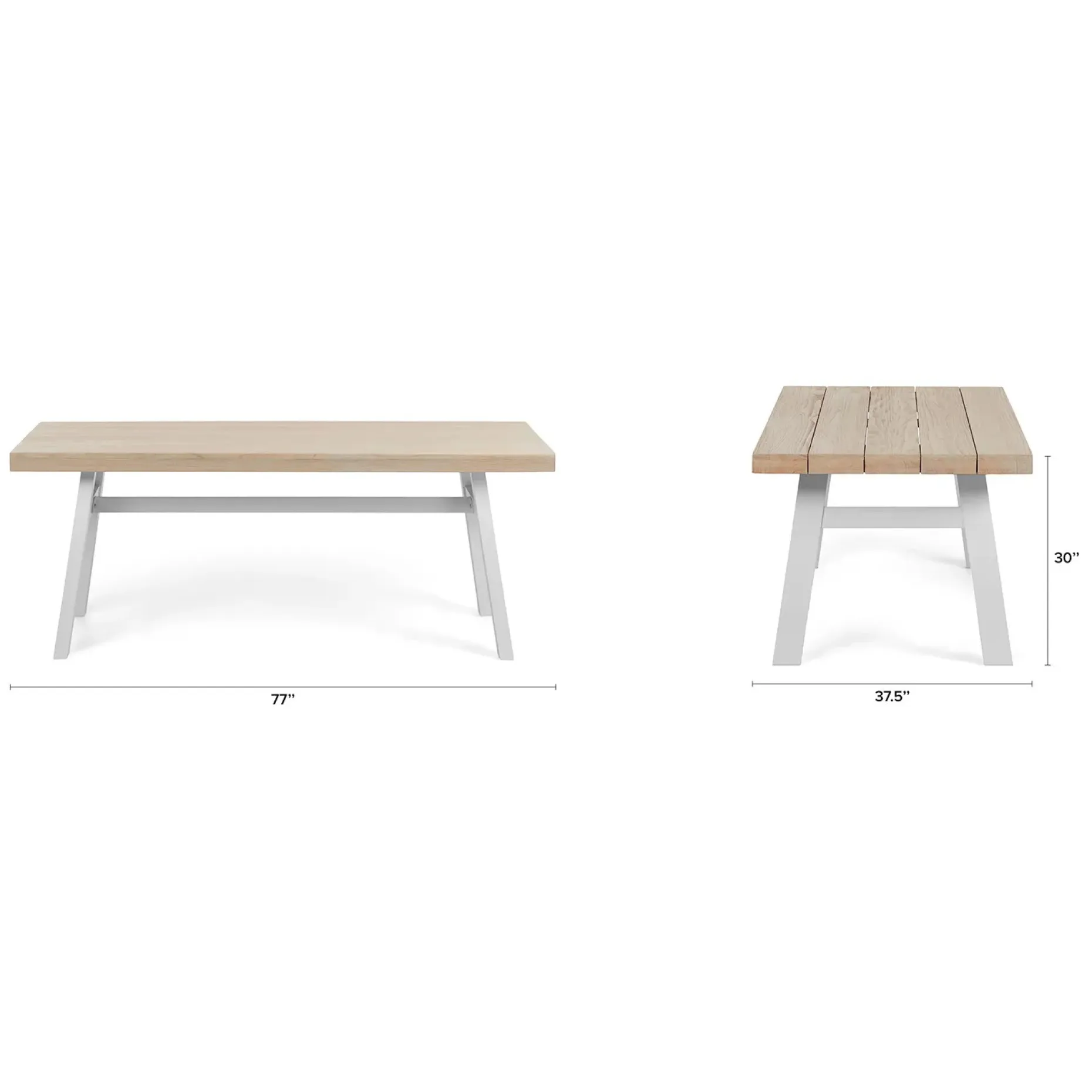 Sardis 77" Outdoor Dining Table - Driftwood Gray