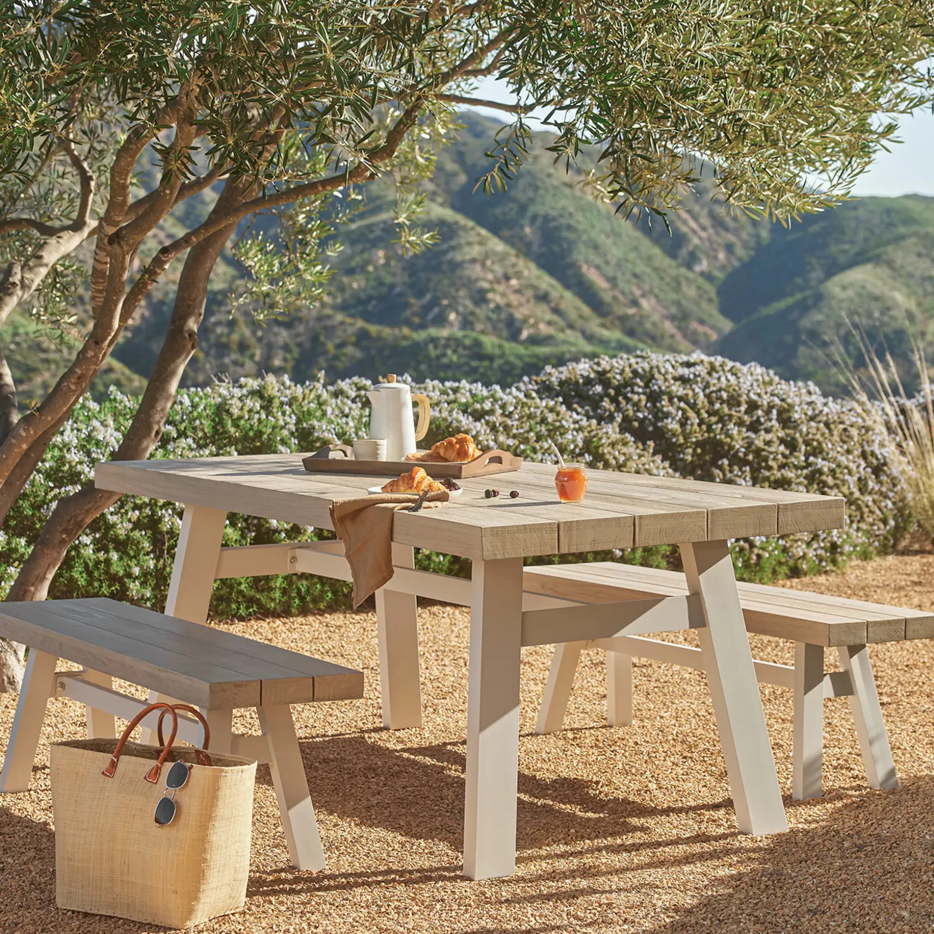 Sardis 77" Outdoor Dining Table - Driftwood Gray
