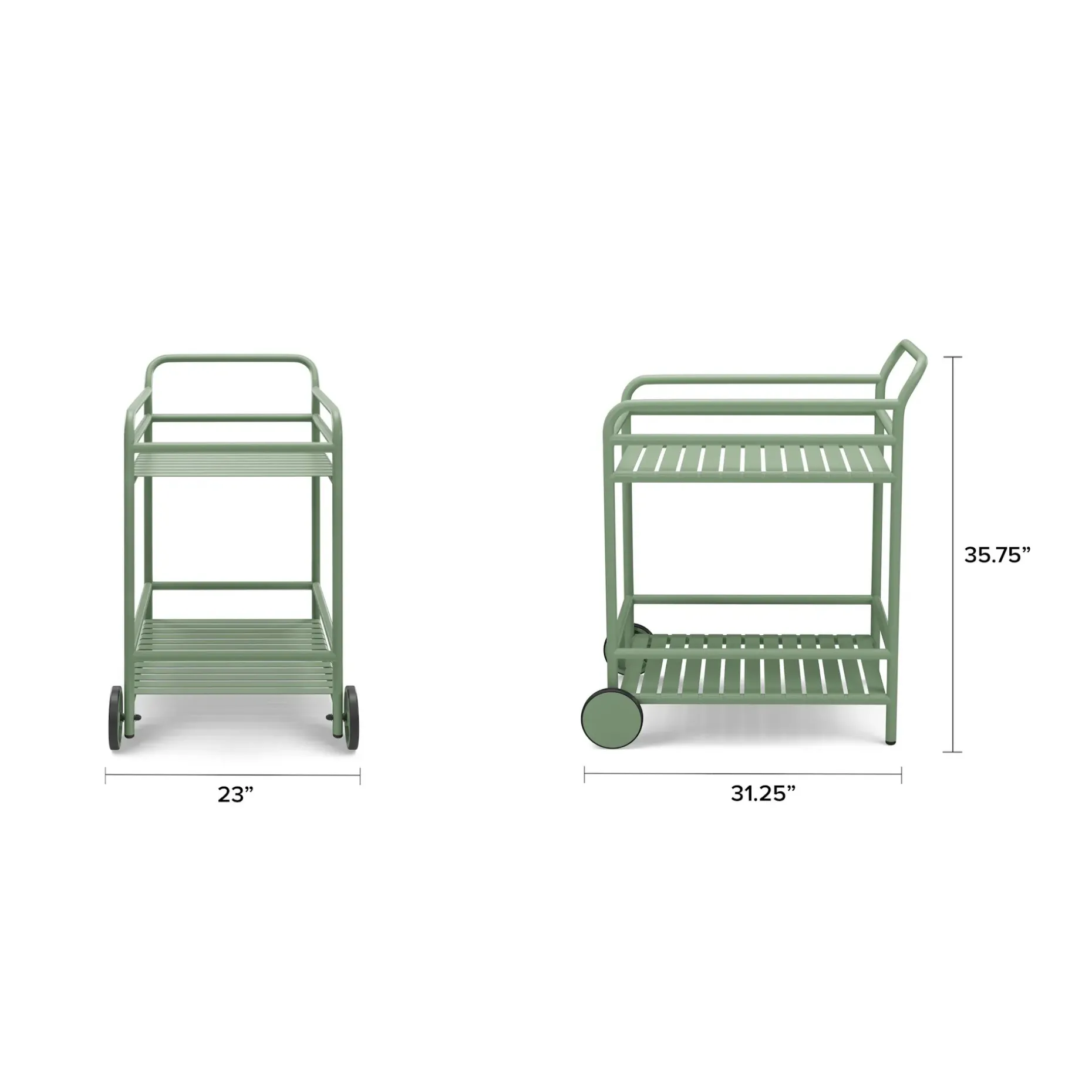 Sarek Outdoor Bar Cart - Khaki Green