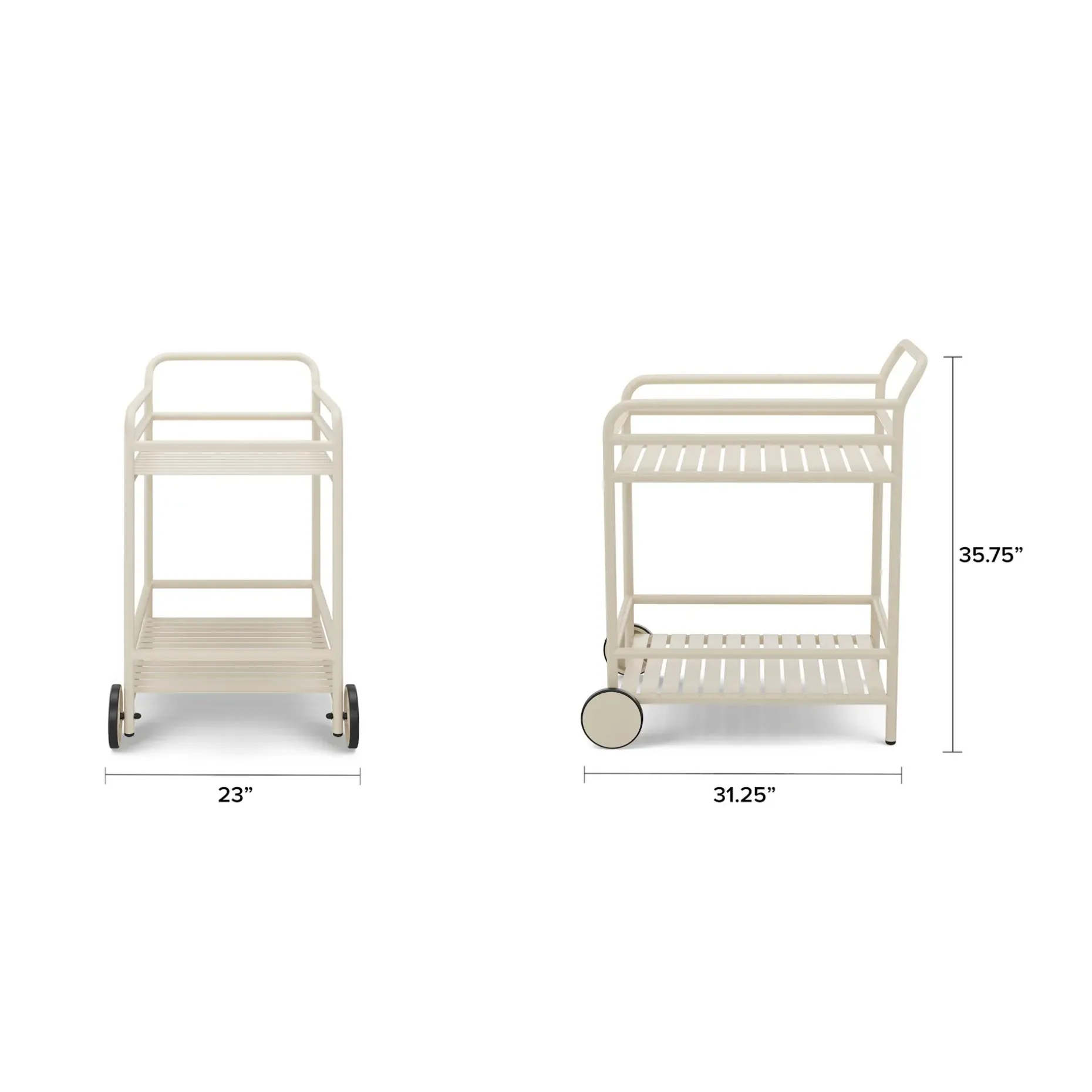 Sarek Outdoor Bar Cart - Taupe