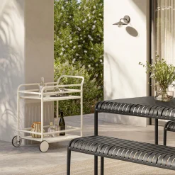 Sarek Outdoor Bar Cart - Taupe