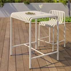 Sarek 29.5" Outdoor Bar Table - Taupe