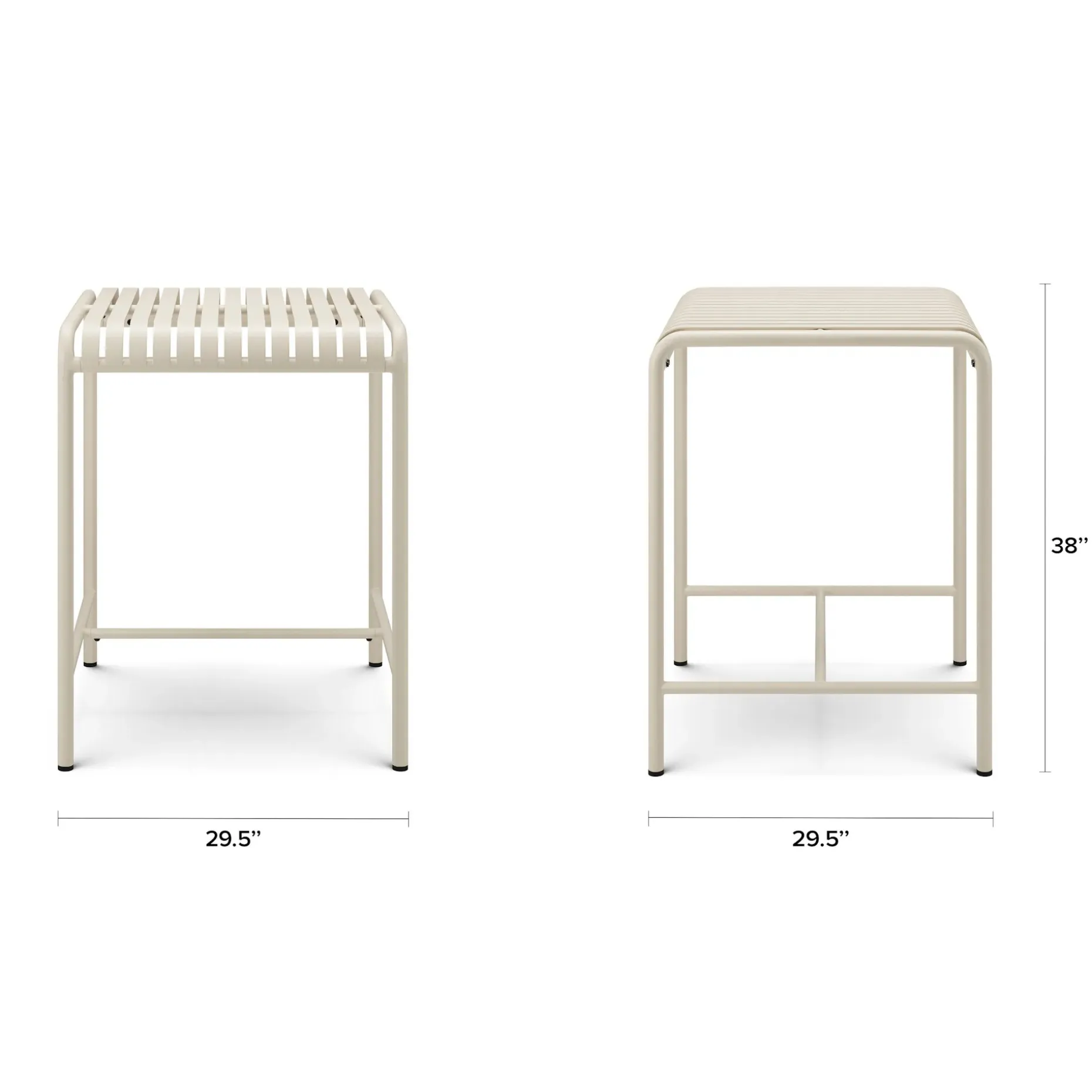 Sarek 29.5" Outdoor Bar Table - Taupe