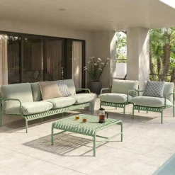 Sarek 34" Outdoor Coffee Table - Khaki Green