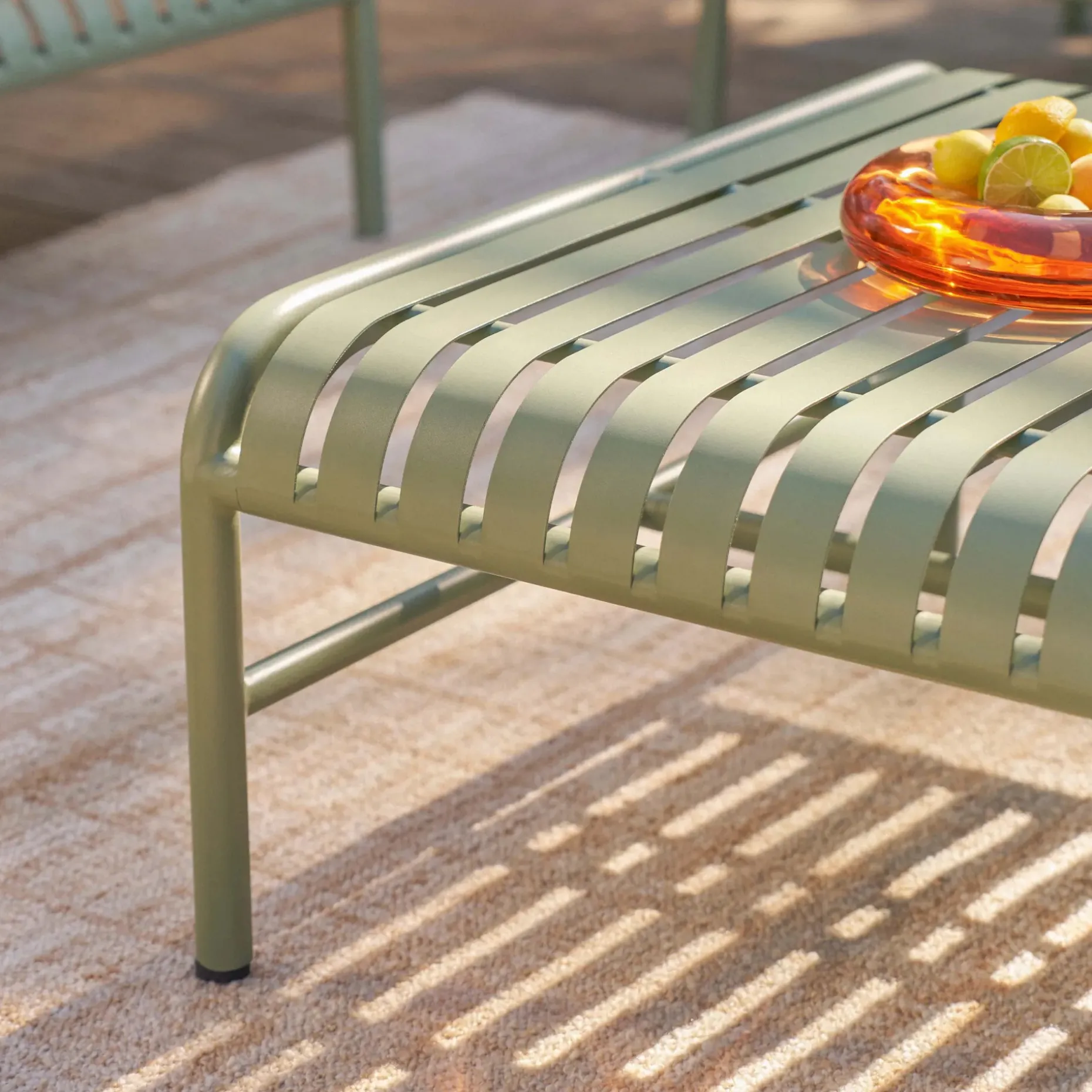 Sarek 34" Outdoor Coffee Table - Khaki Green