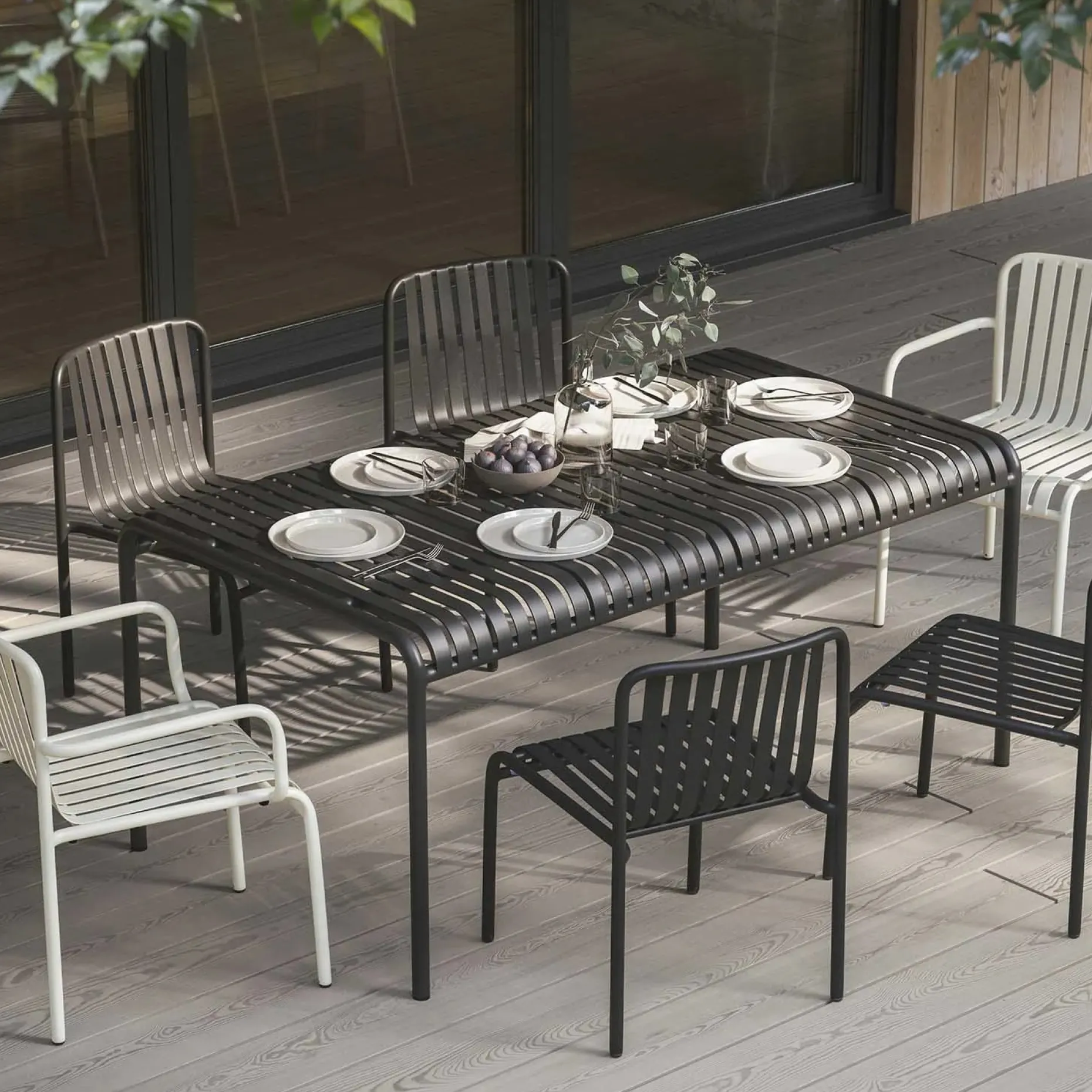 Sarek 67" Outdoor Dining Table - Black