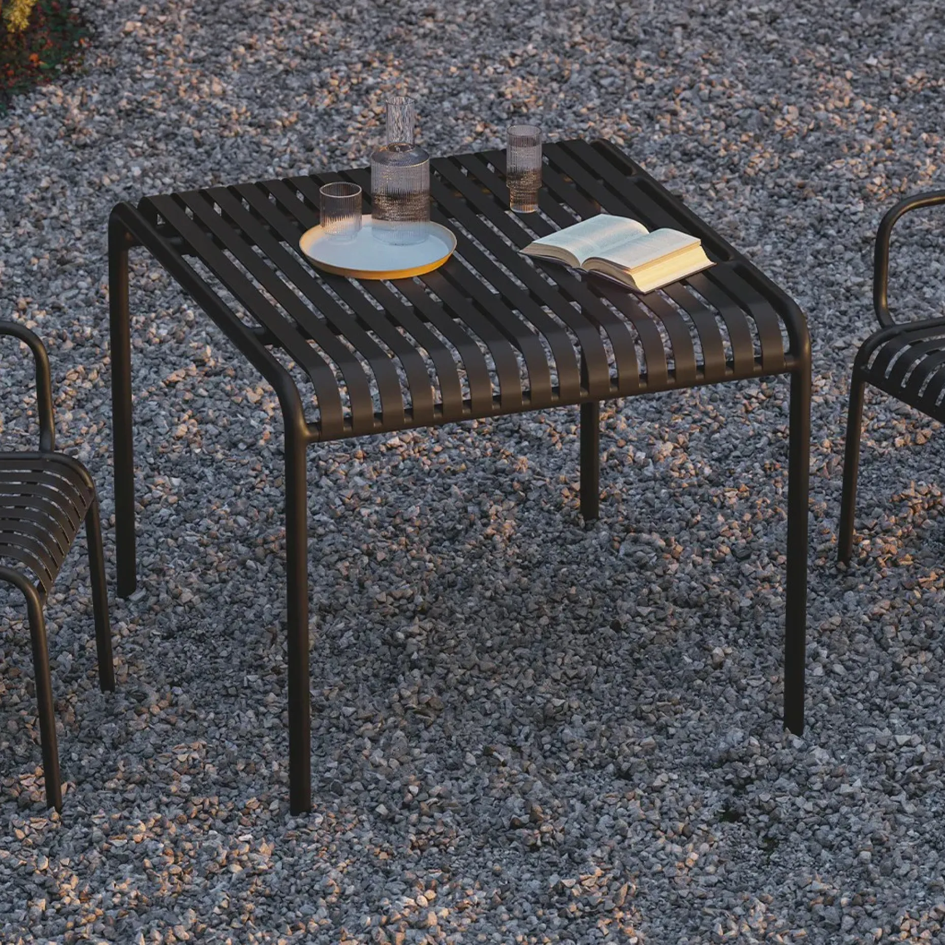 Sarek 35.5" Outdoor Dining Table - Black