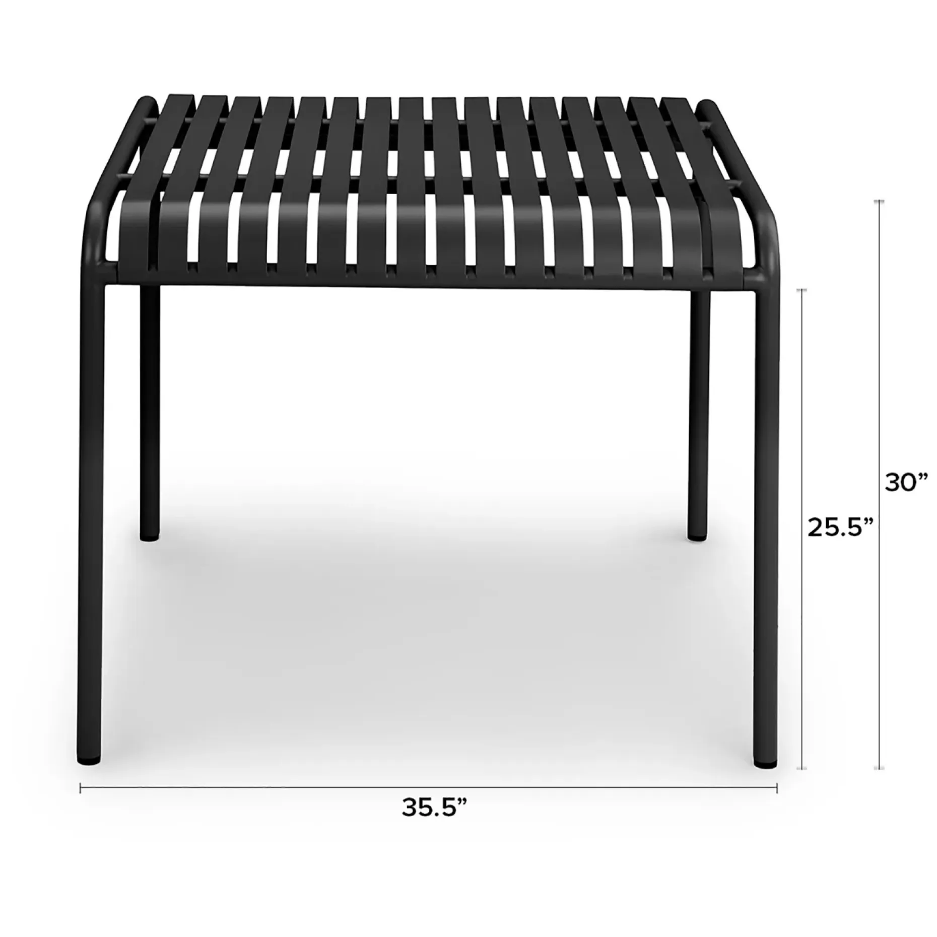 Sarek 35.5" Outdoor Dining Table - Black