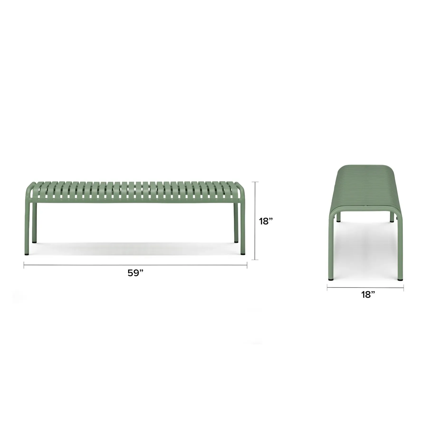 Sarek 67" Outdoor Dining Table Set - Khaki Green