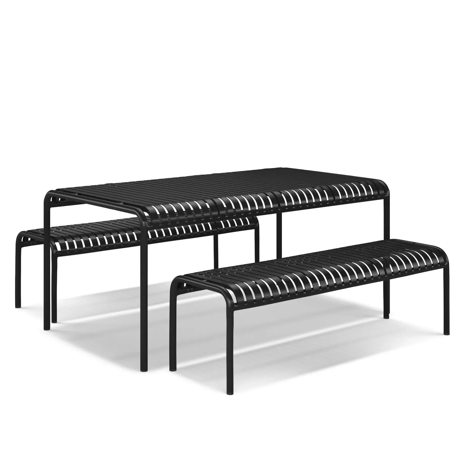 Sarek 67" Outdoor Dining Table Set - Black