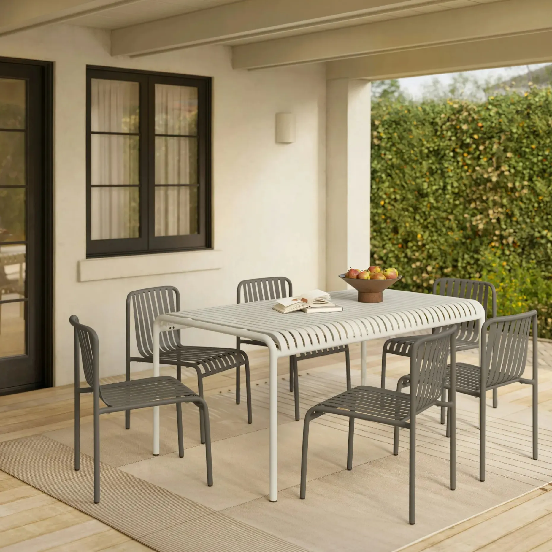 Sarek 67" Outdoor Dining Table - Taupe