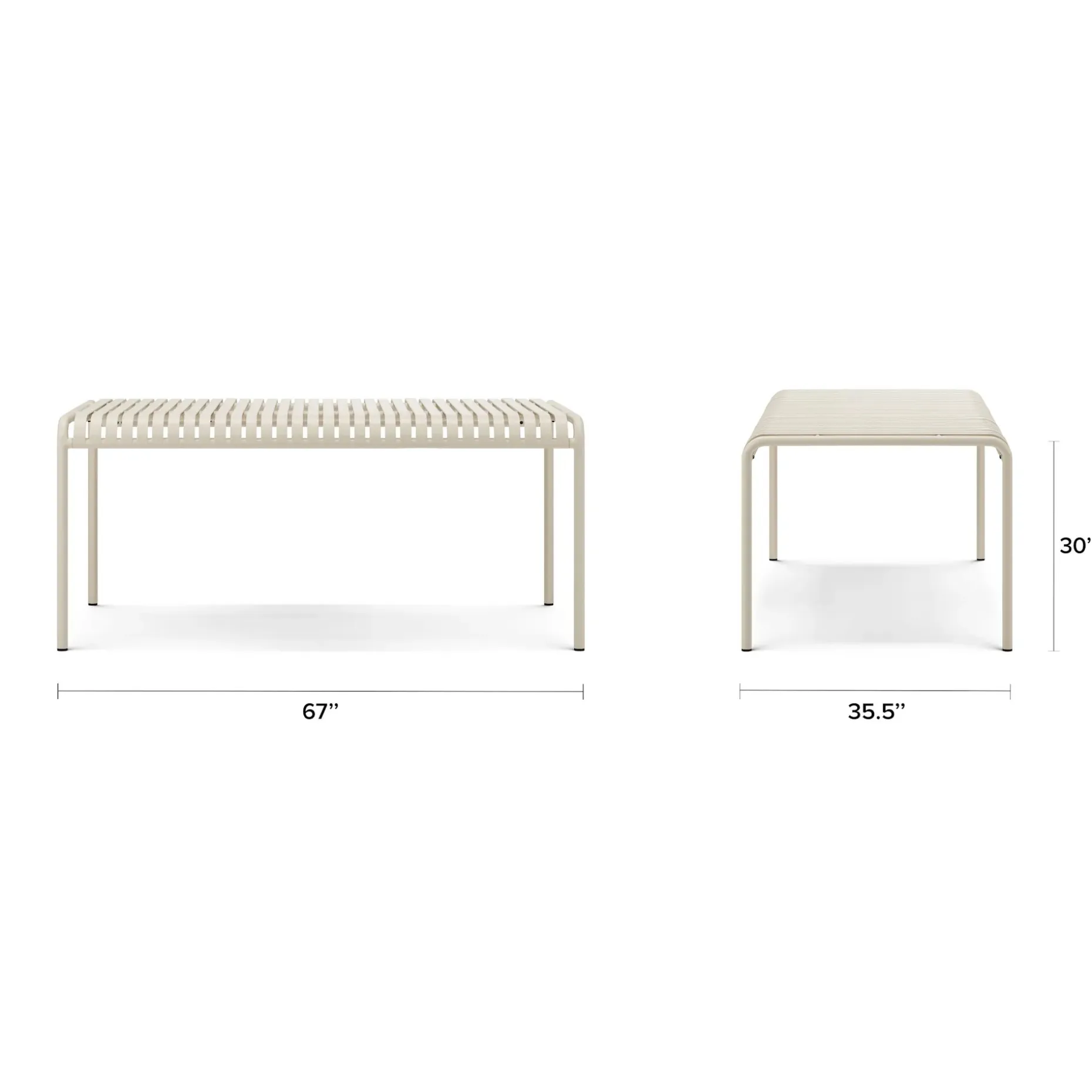 Sarek 67" Outdoor Dining Table - Taupe