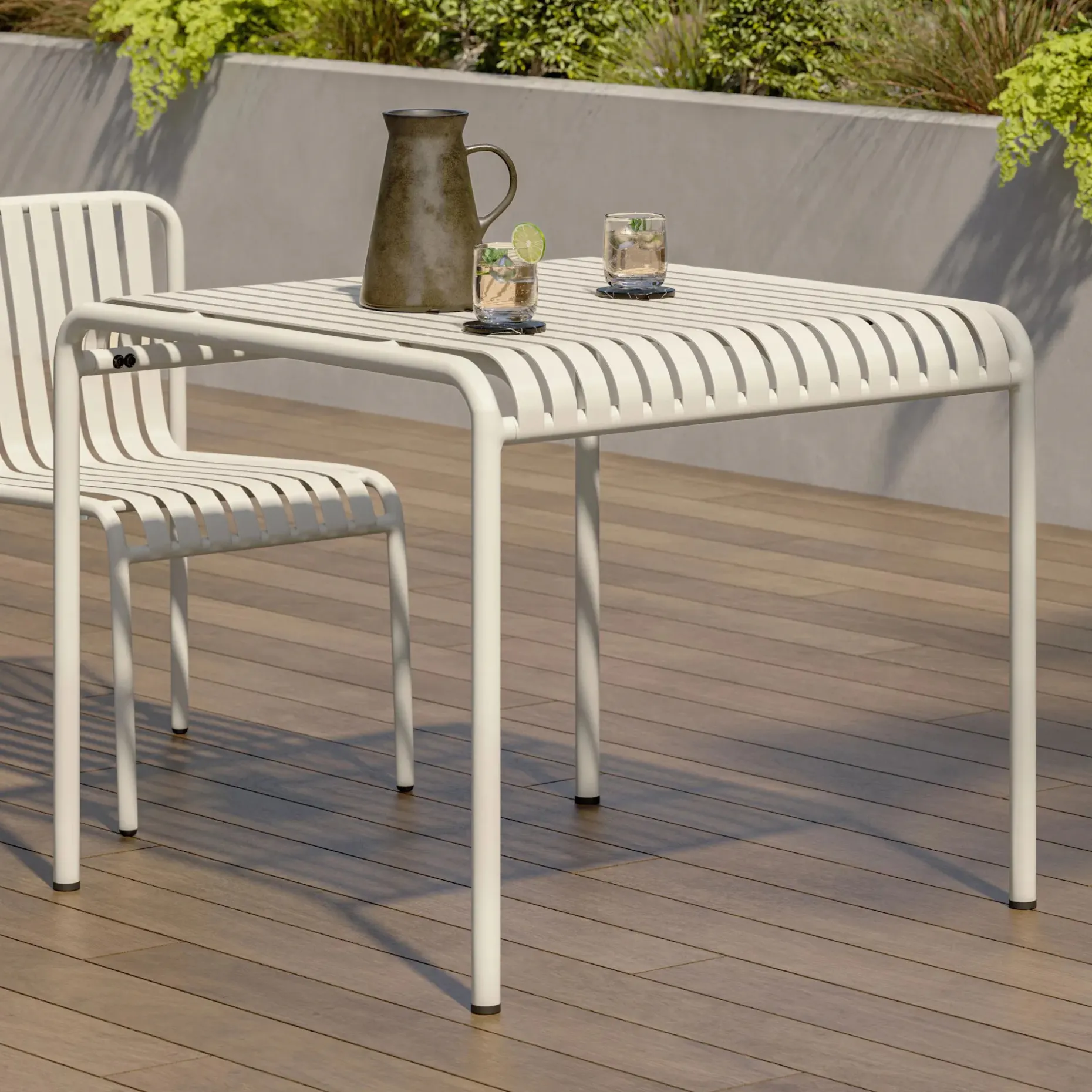 Sarek 35.5" Outdoor Dining Table - Taupe