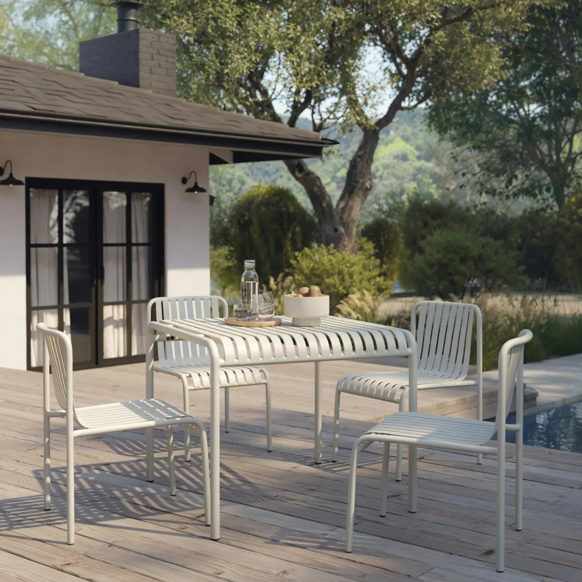 Sarek 35.5" Outdoor Dining Table - Taupe