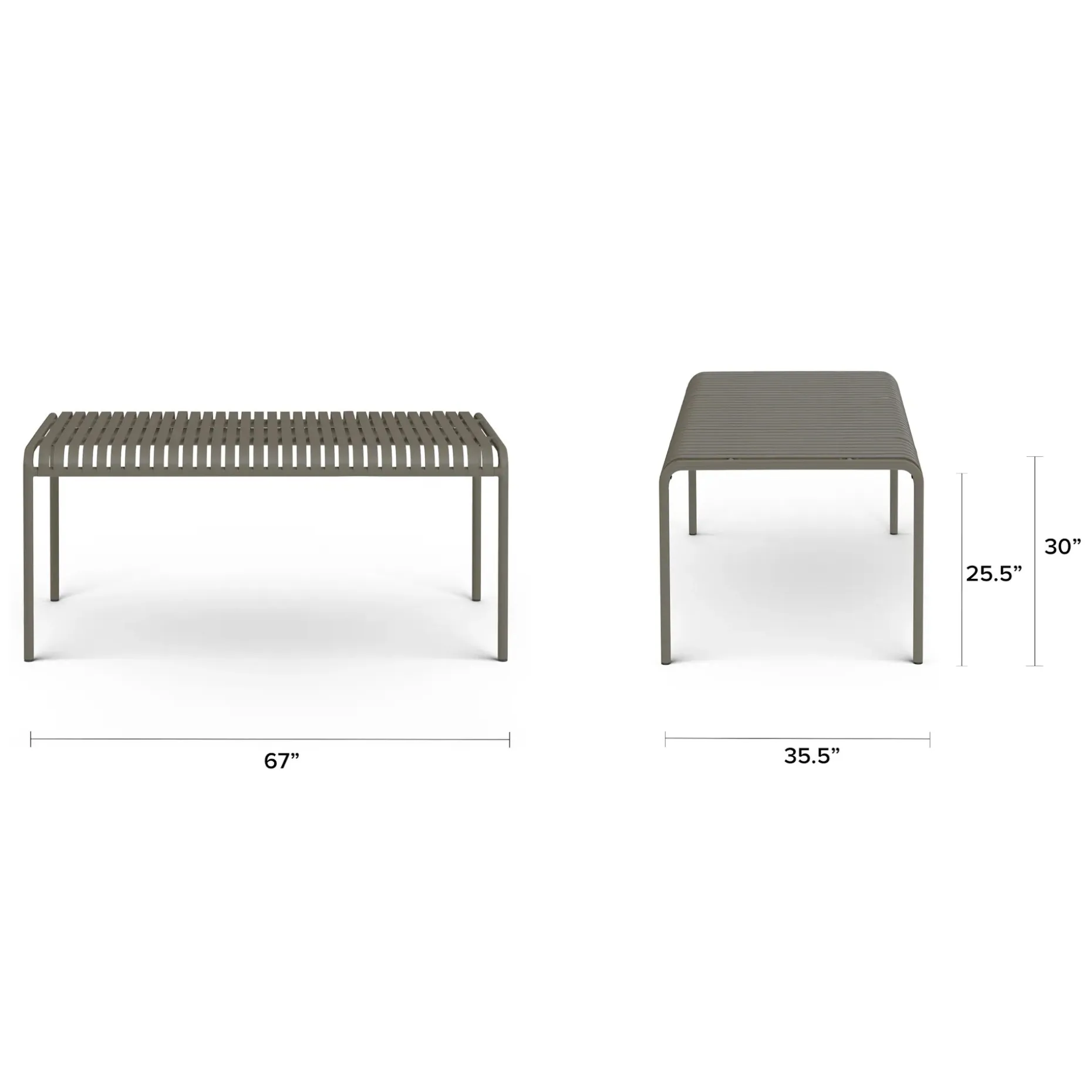 Sarek 67" Outdoor Dining Table - Warm Stone
