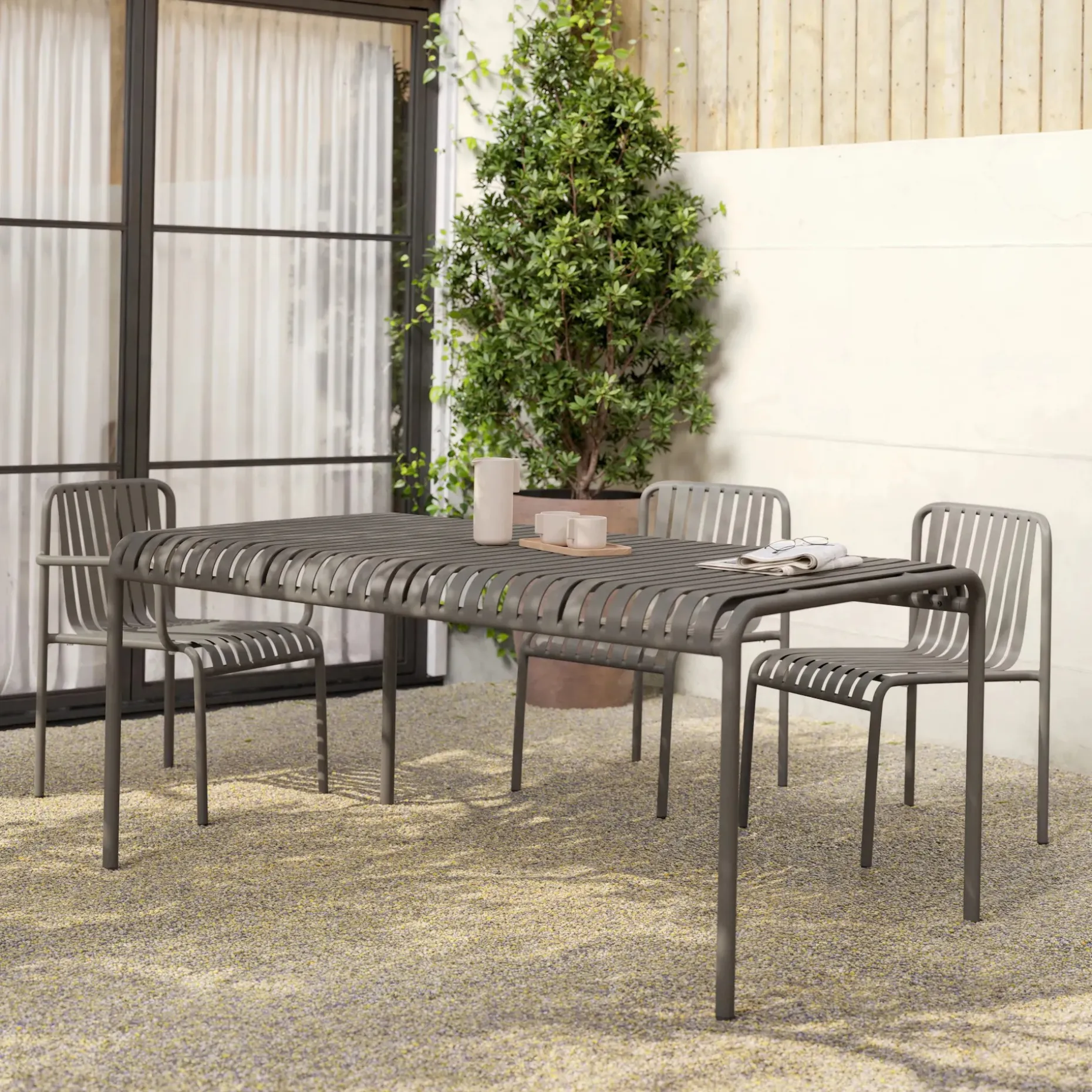 Sarek 67" Outdoor Dining Table - Warm Stone