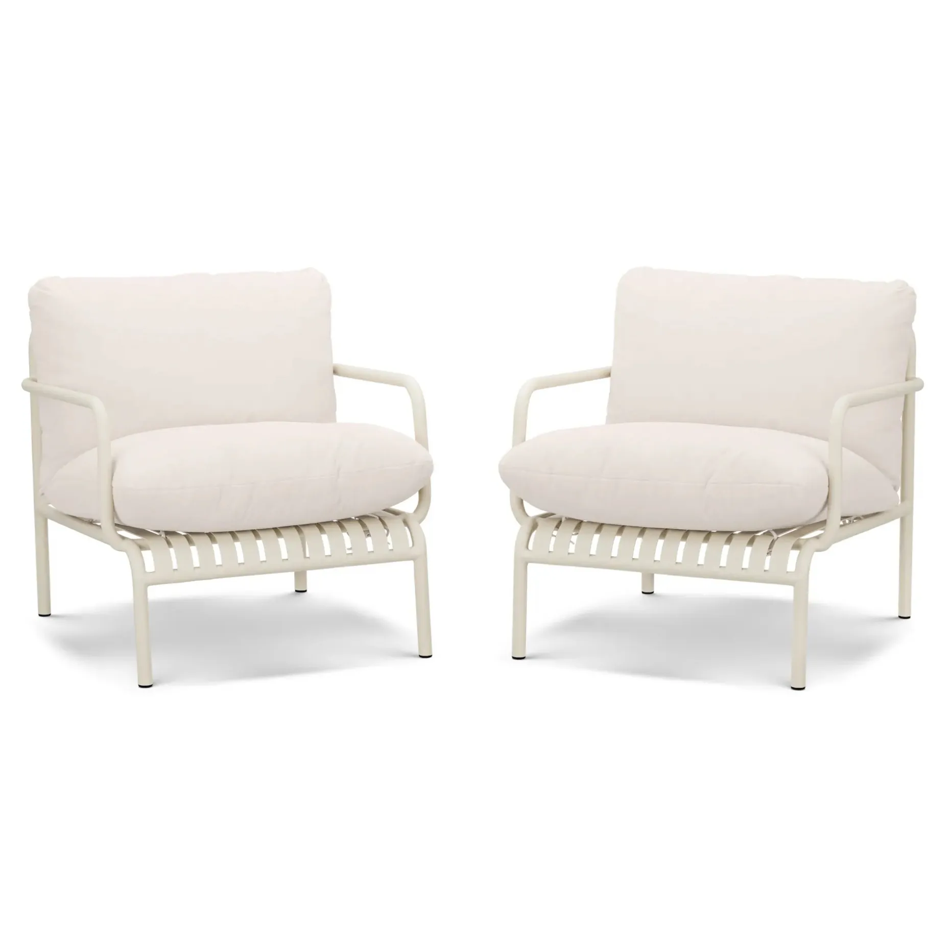 Sarek 31.5" Outdoor Lounge Chair Set - Sunbrella® Linen