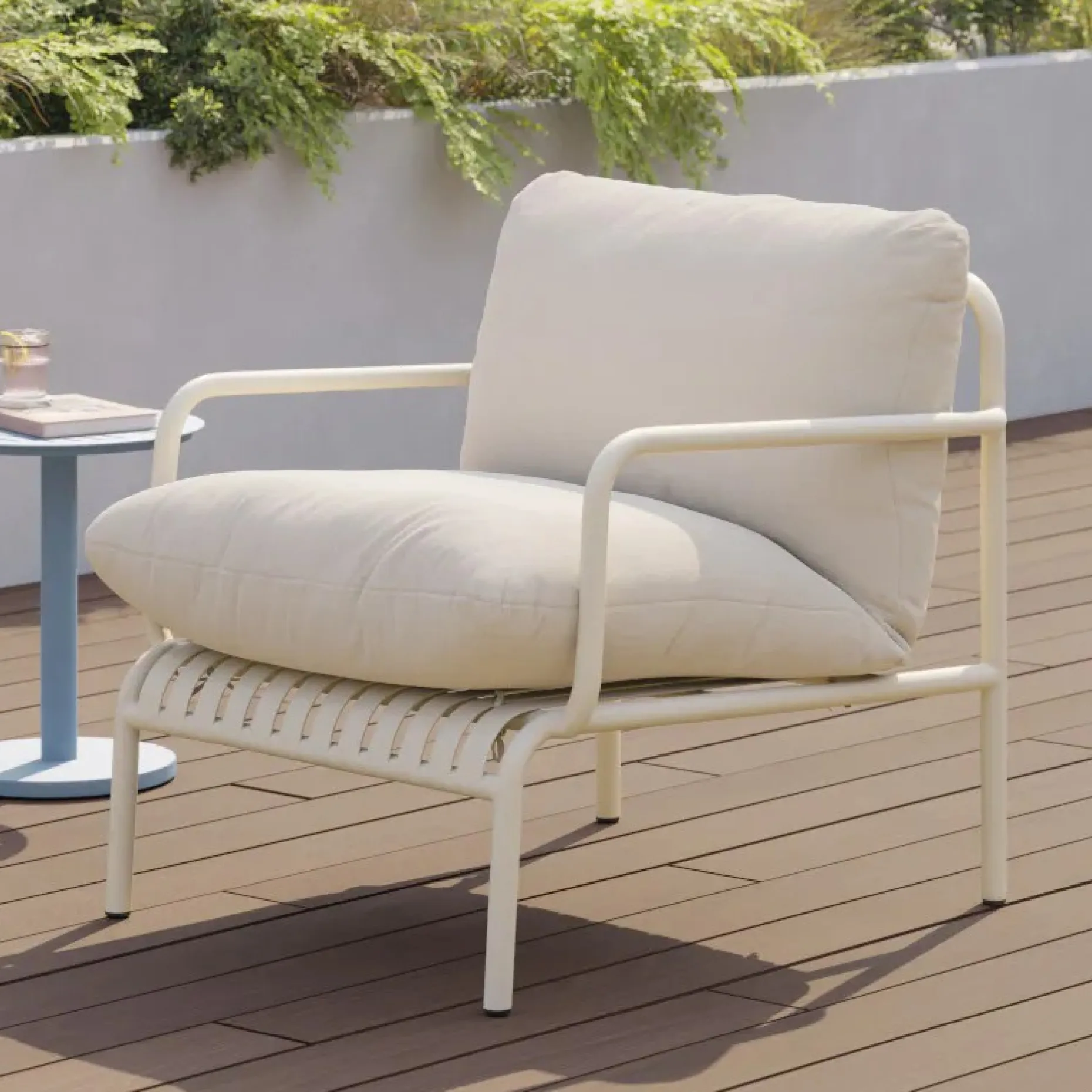 Sarek 31.5" Outdoor Lounge Chair - Sunbrella® Linen