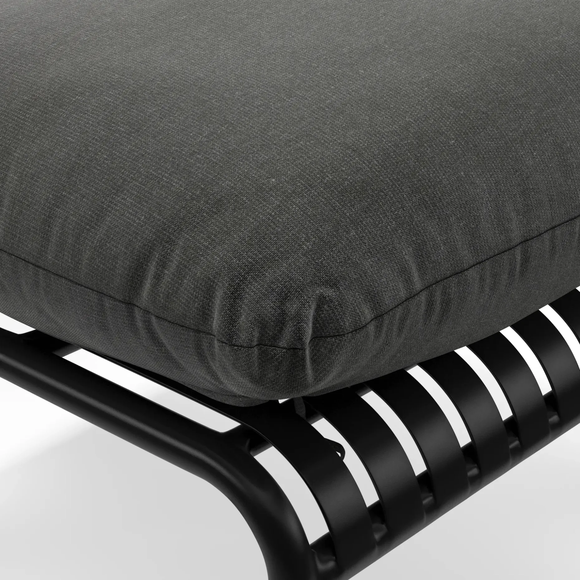 Sarek 59" Outdoor Loveseat and Ottoman Set - Sunbrella® Onyx