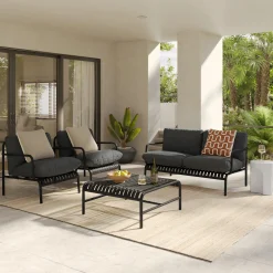 Sarek 59" Outdoor Loveseat - Sunbrella® Onyx