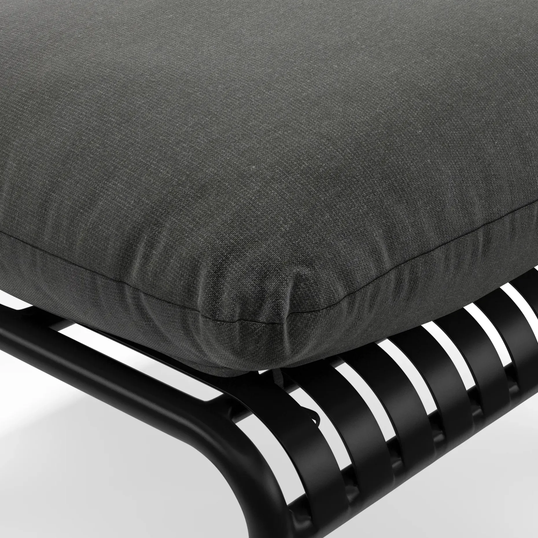 Sarek 29.5" Outdoor Ottoman - Sunbrella® Onyx