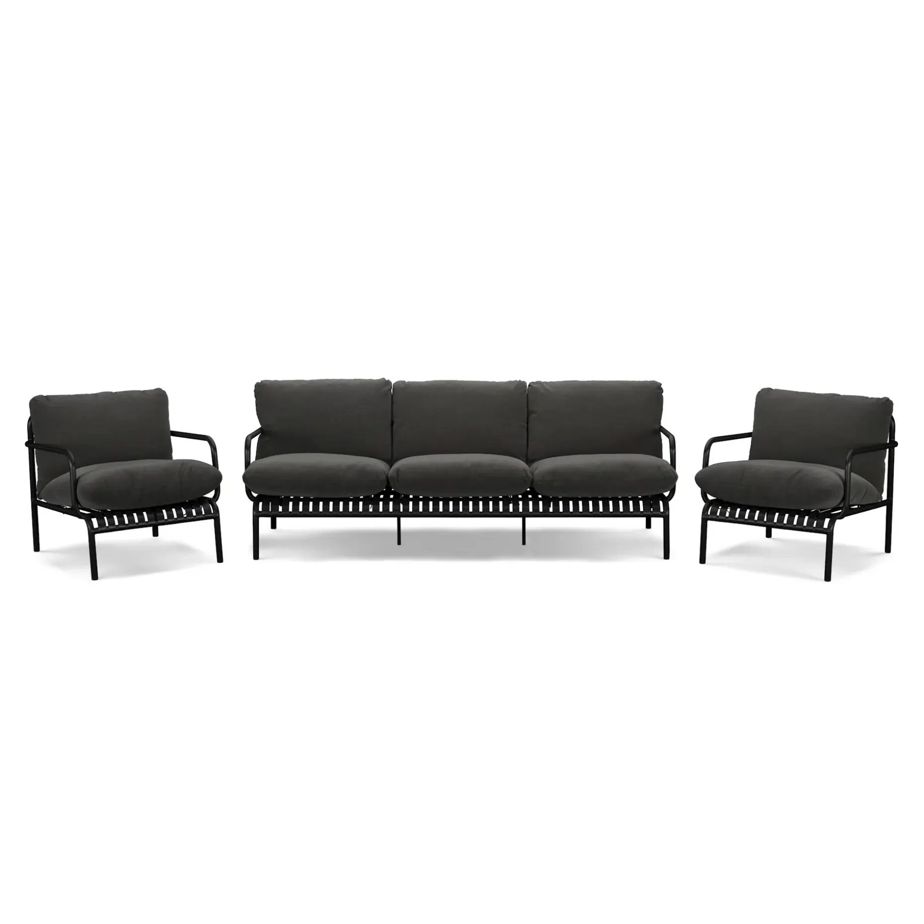 Sarek 89" Outdoor Sofa Set - Sunbrella® Onyx