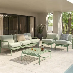 Sarek 89" Outdoor Sofa Set - Sunbrella® Mint