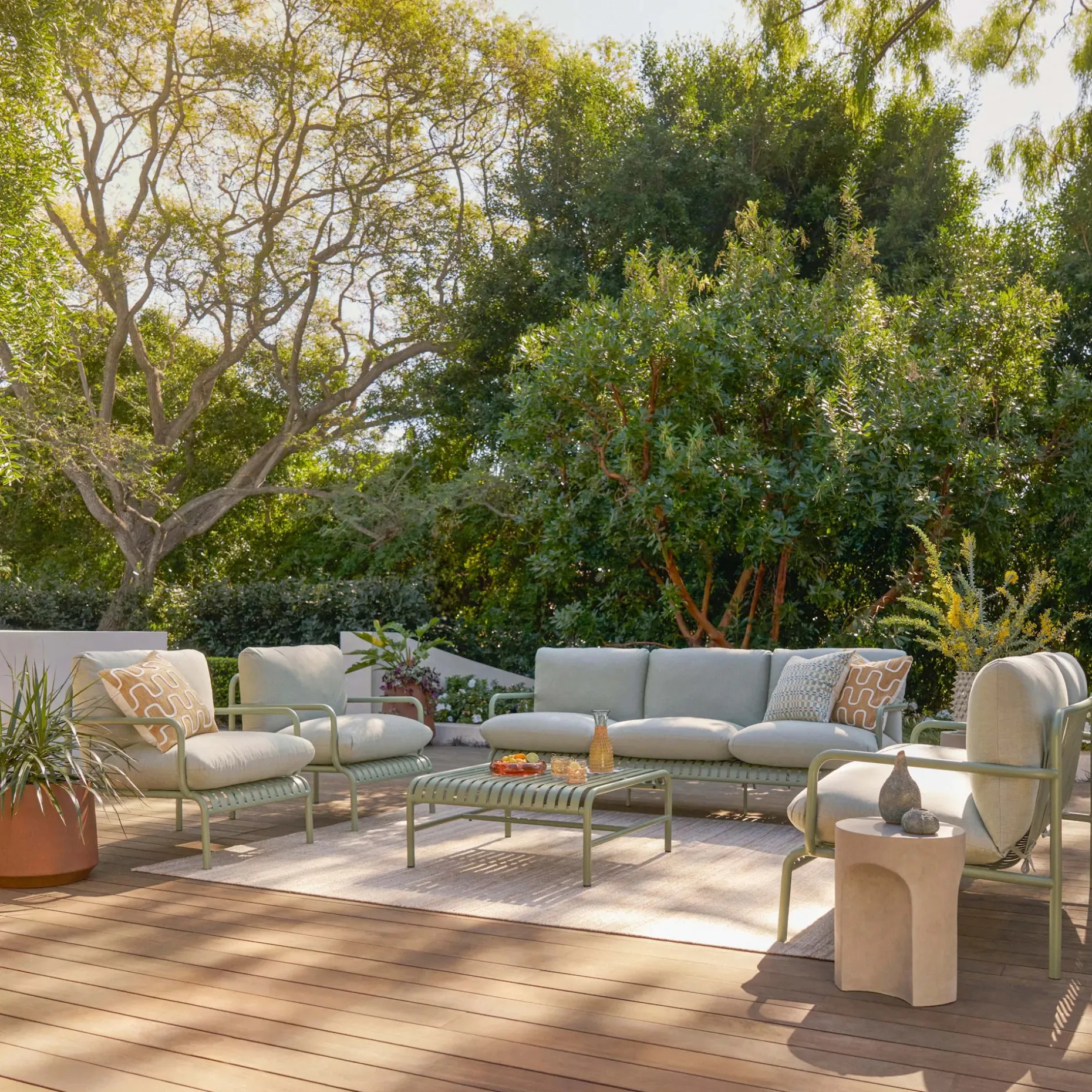 Sarek 89" Outdoor Sofa - Sunbrella® Mint