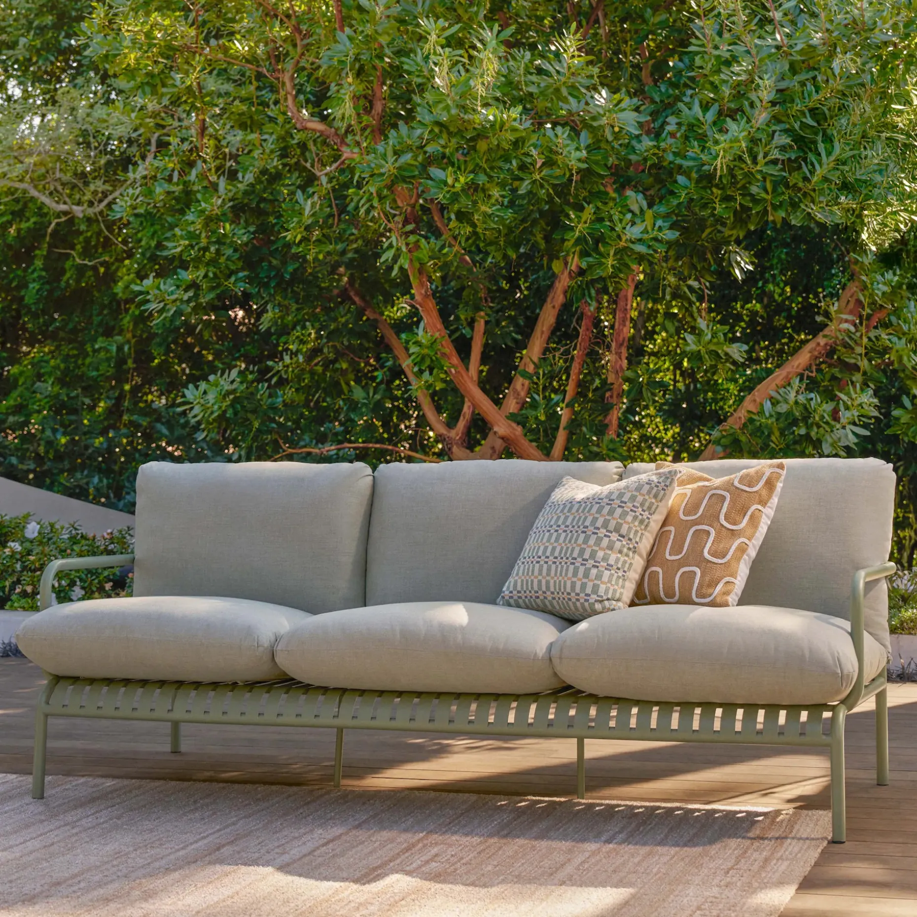 Sarek 89" Outdoor Sofa - Sunbrella® Mint