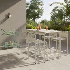 Sarek Outdoor Stackable Counter Stool - Taupe