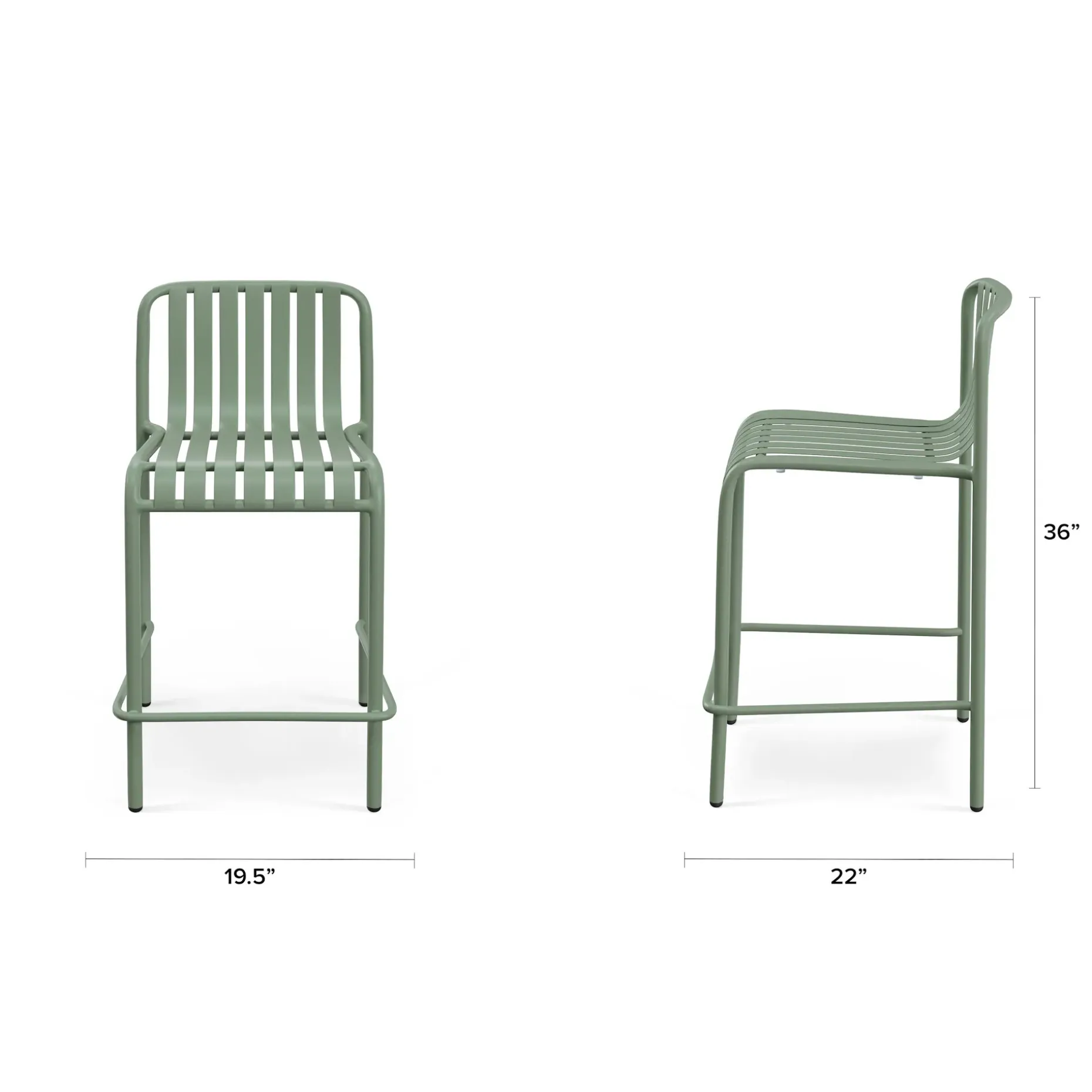 Sarek Outdoor Stackable Counter Stool - Khaki Green