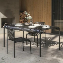 Sarek Outdoor Stackable Dining Chair - Black