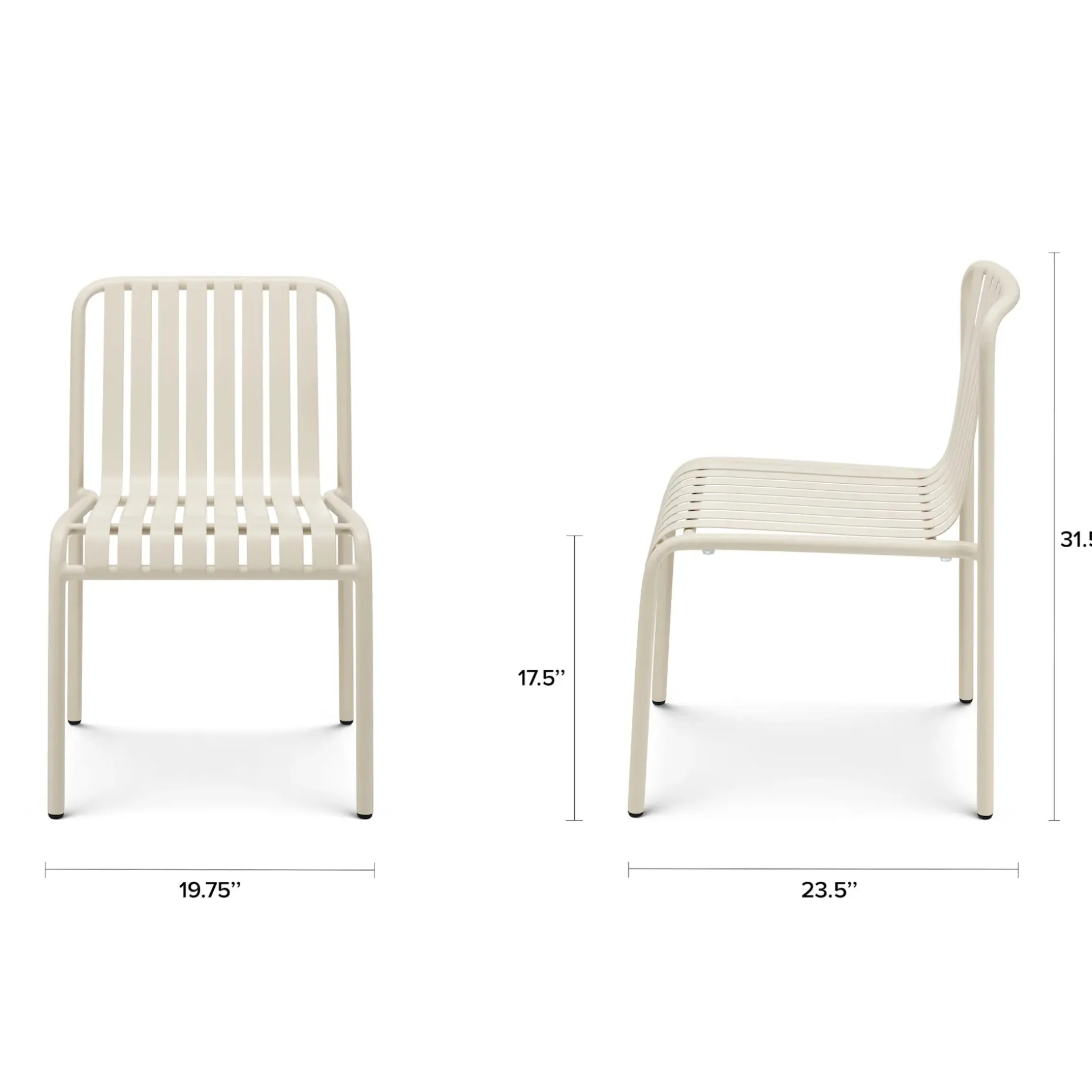 Sarek Outdoor Stackable Dining Chair - Taupe