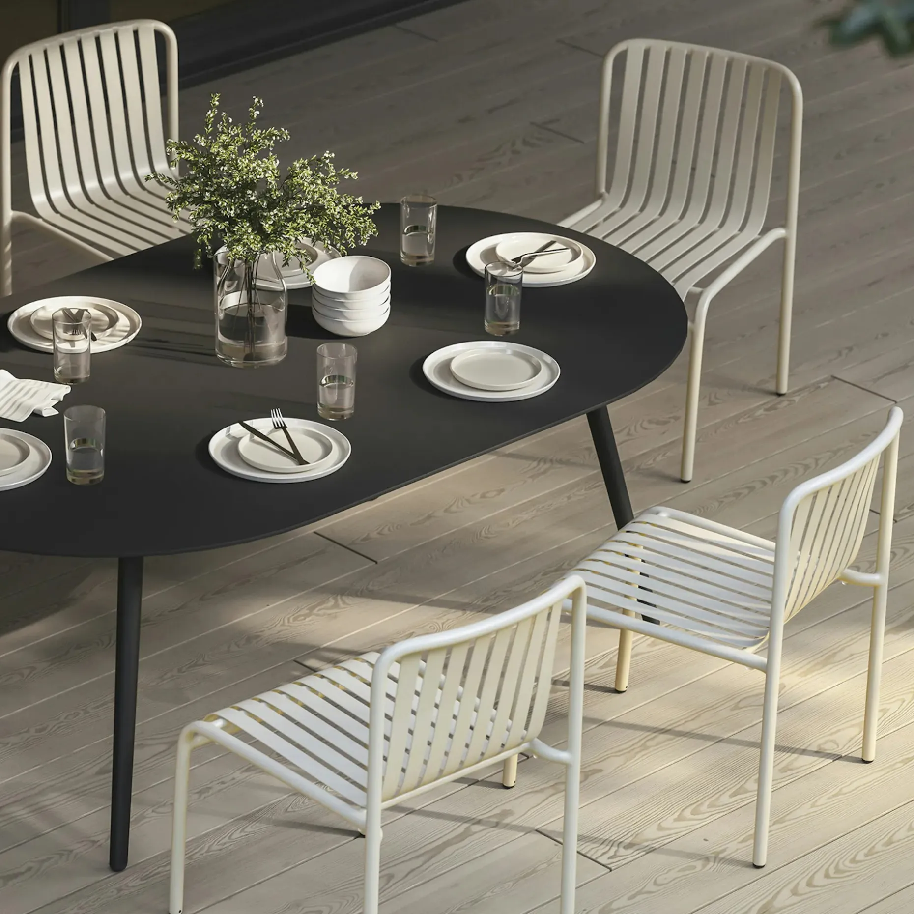 Sarek Outdoor Stackable Dining Chair - Taupe