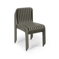 Sarek Outdoor Stackable Dining Chair - Warm Stone